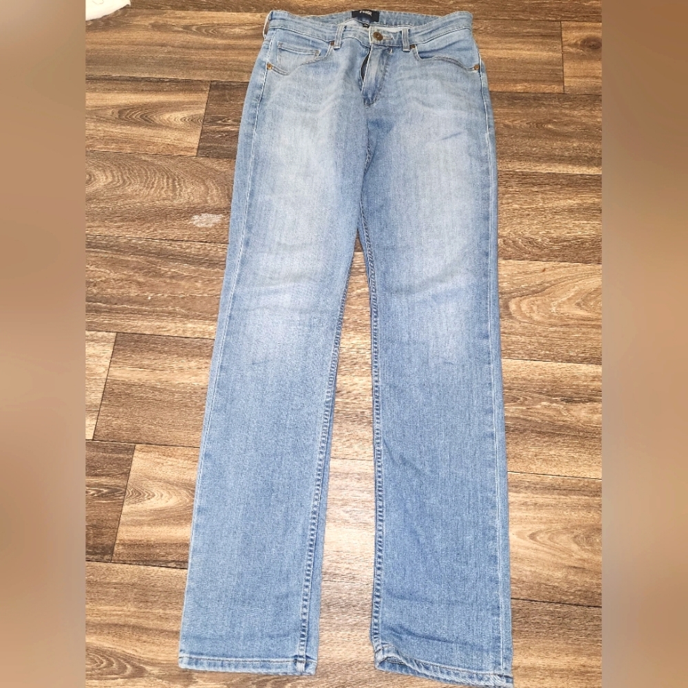 PAIGE Light Wash Straight Leg Jeans. Size  30. Inseam is 32”